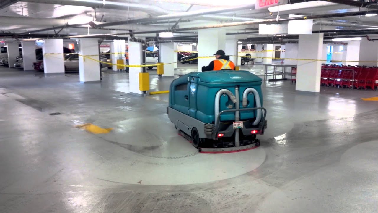Parkade sweeping and hot pressure washing in Kamloops